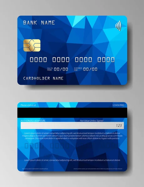 Cartão bancário de plástico. Vetor — Vetor de Stock