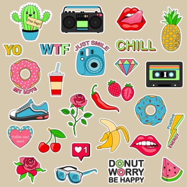 Bir ergen için çıkartmalar.