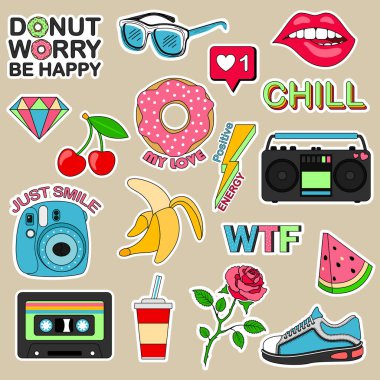 Bir ergen için çıkartmalar.