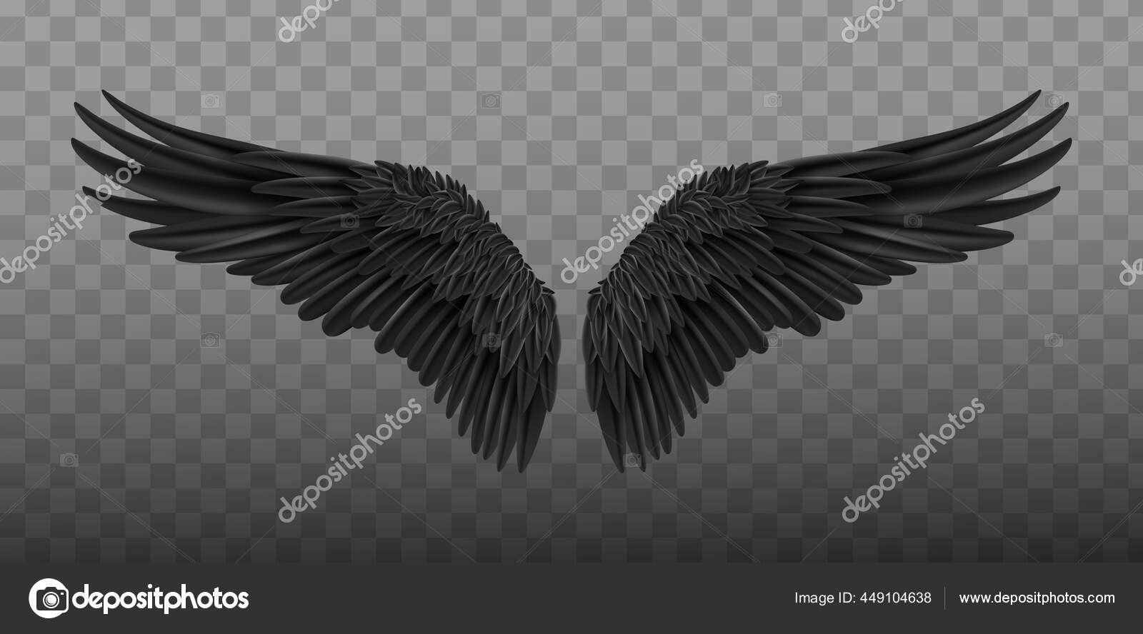 Realistic wings. Vector Stock Vector by ©KingVector 449104638