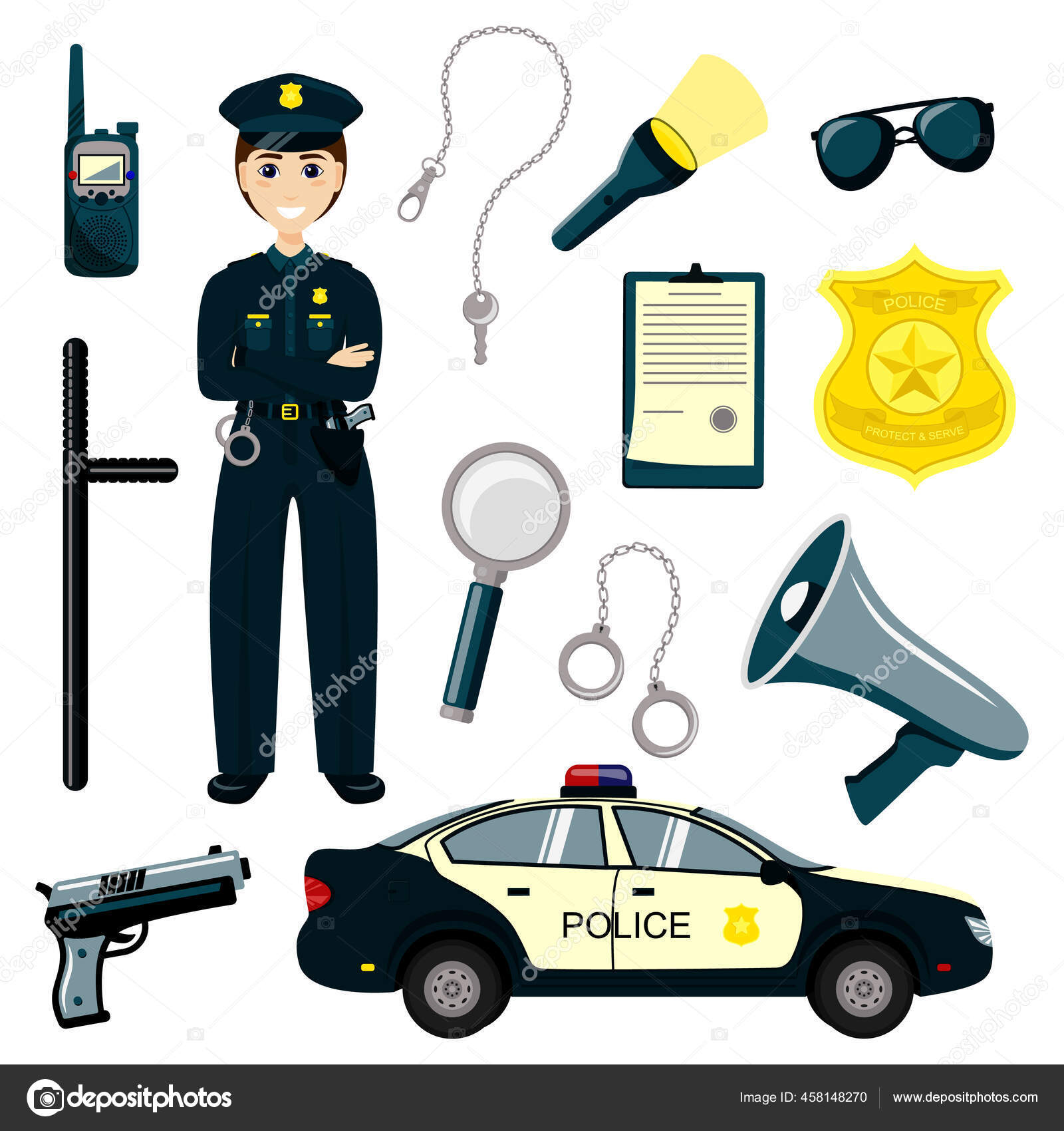 Cartoon police kids Stock Vector Image by ©KingVector #458148270 Cartoon police kids Stock Vector Image by ©KingVector #458148270