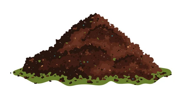 Vector pile of soil — Stock Vector