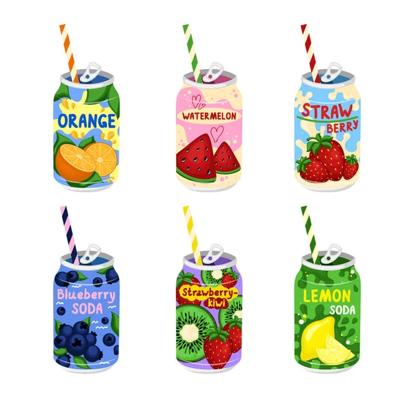 Various tasty Sodas — Stock Vector