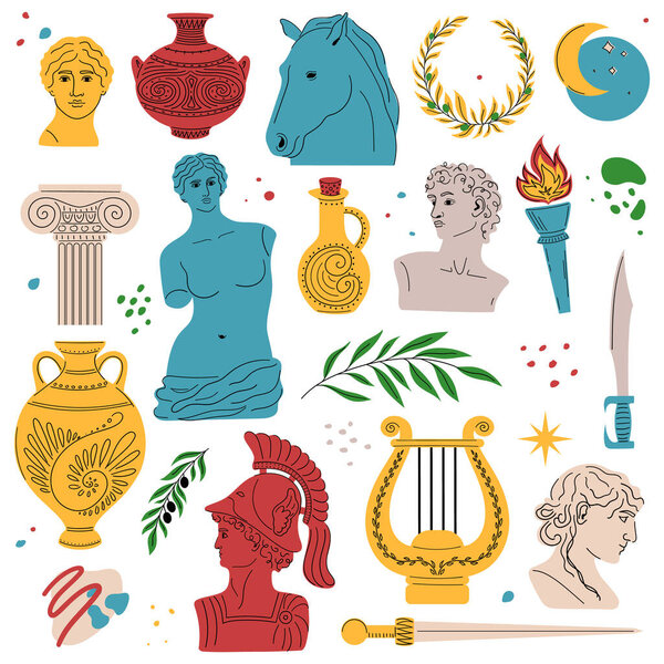 Различные антикварные статуи