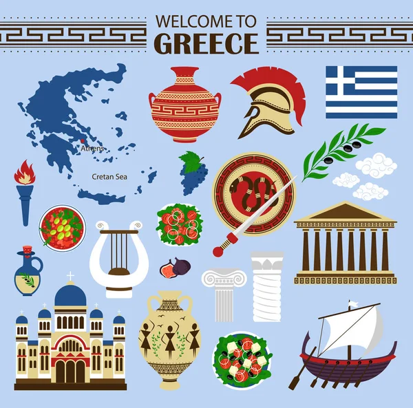 Travel Concept Ελλάδα — Διανυσματικό Αρχείο