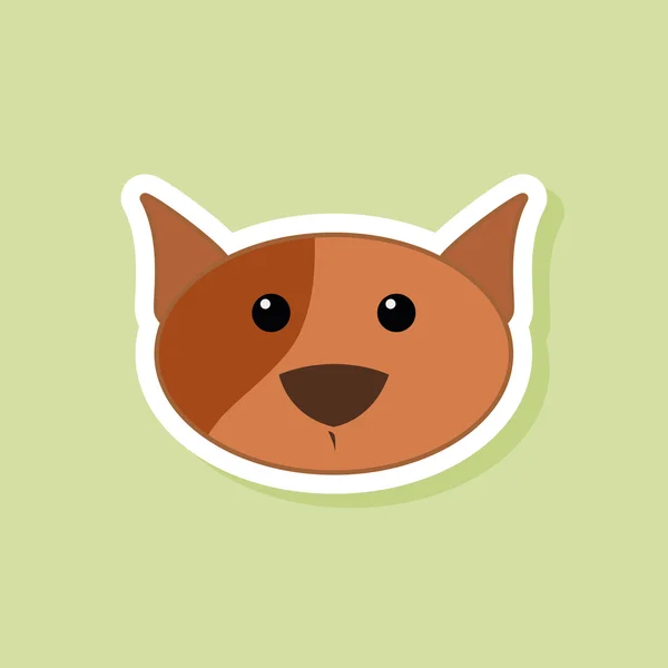 Linda cara de perro — Vector de stock