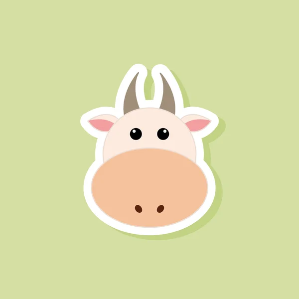 Mignon visage de vache — Image vectorielle