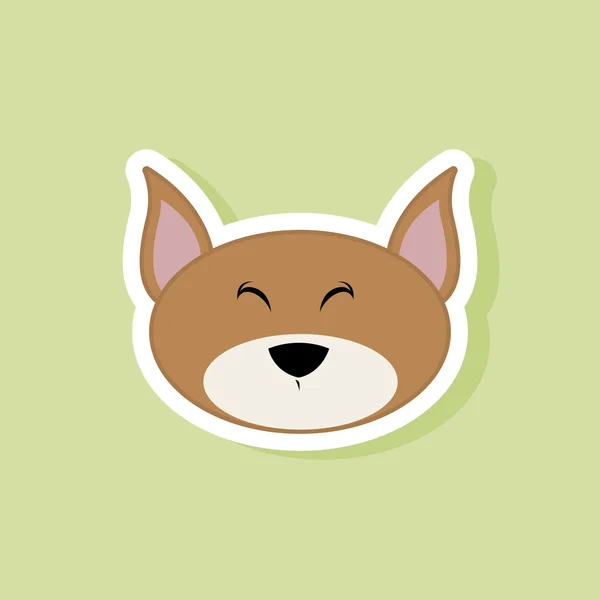 かわいい犬の顔 — ストックベクタ