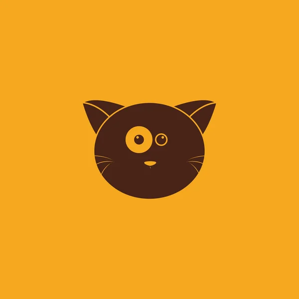 Lindo gato cara — Vector de stock