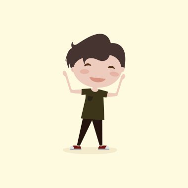 Sevimli çizgi film çocuk