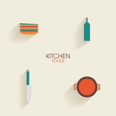 Soyut mutfak aletleri