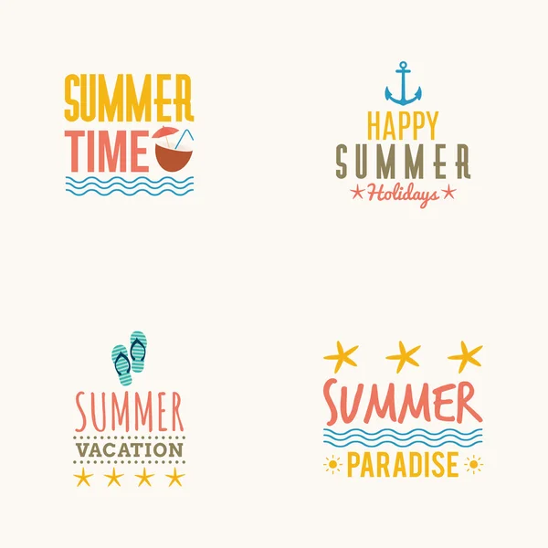 Etiqueta de vacaciones de verano — Vector de stock