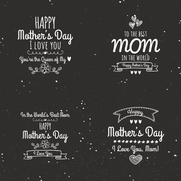 Étiquettes fête des mères — Image vectorielle