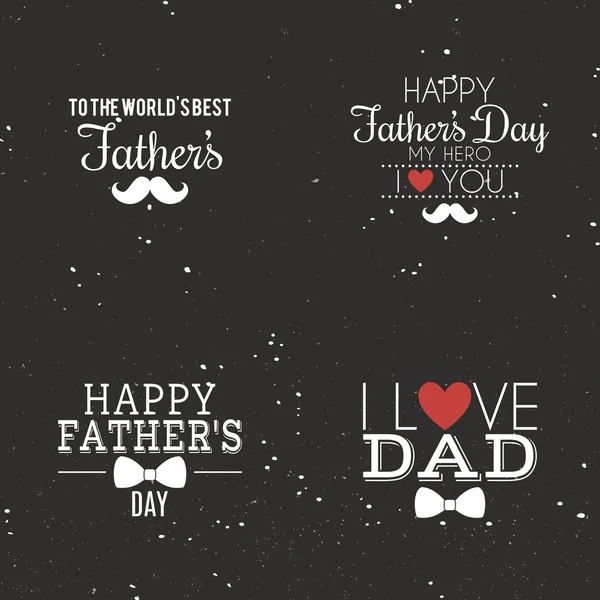 Father day  labels — Stock Vector