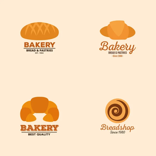 Deliciosas etiquetas de panadería — Vector de stock