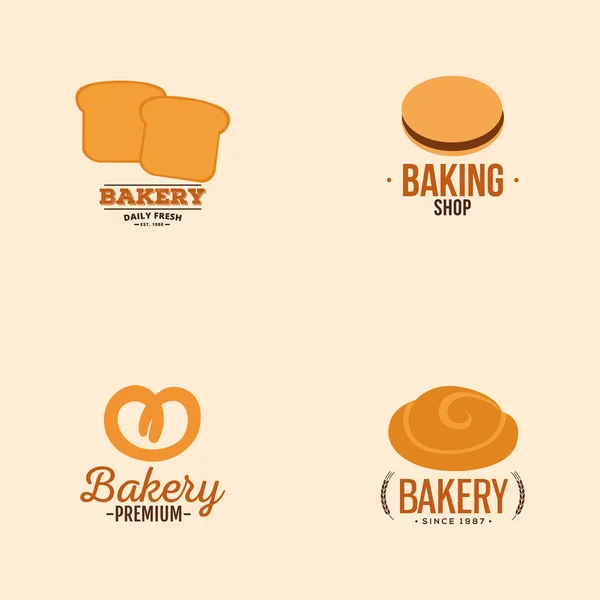 Délicieuses étiquettes de boulangerie — Image vectorielle