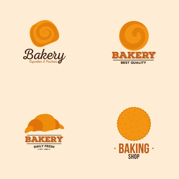 Deliciosas etiquetas de panadería — Vector de stock