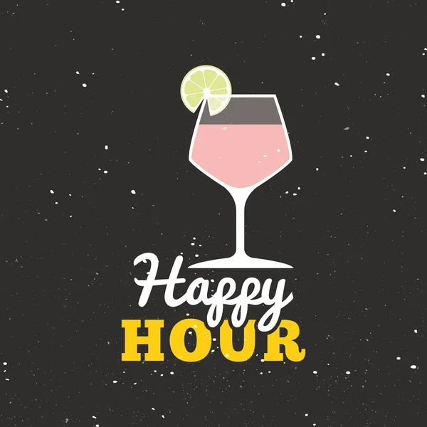 Etiqueta Happy hour —  Vetores de Stock