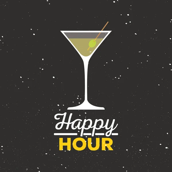 Etiqueta Happy hour — Vector de stock