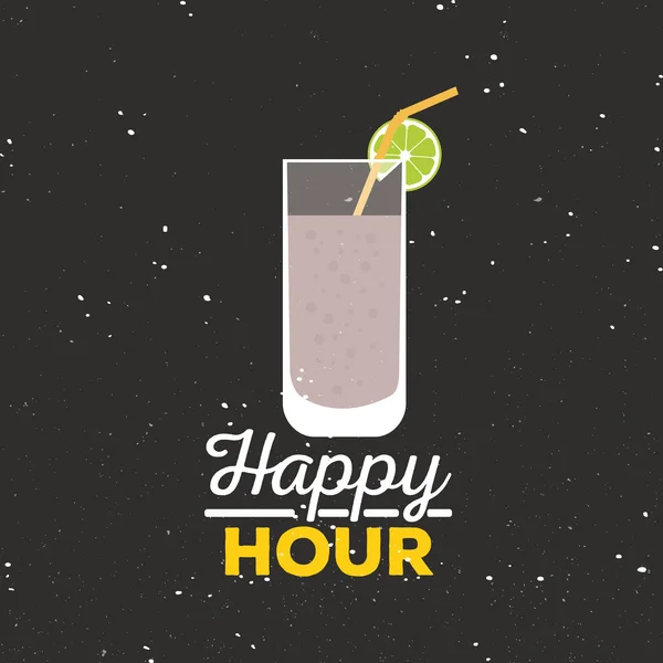 Etiqueta Happy hour —  Vetores de Stock