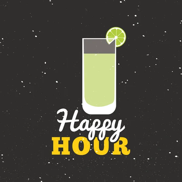 Etiqueta Happy hour — Vector de stock