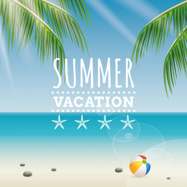 Summer Vacation label — Stock Vector