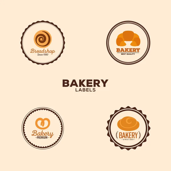 Heerlijke bakkerij etiketten — Stockvector
