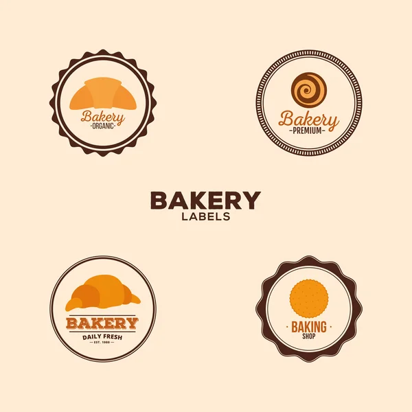 Deliciosas etiquetas de panadería — Vector de stock