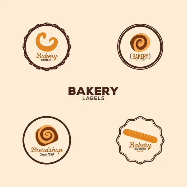 Heerlijke bakkerij etiketten — Stockvector