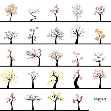 Şirin soyut ağaçlar