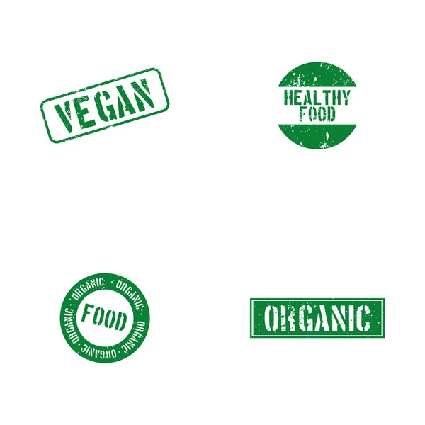 Hälsosam mat etiketter — Stock vektor