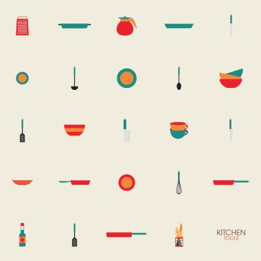 Soyut mutfak aletleri