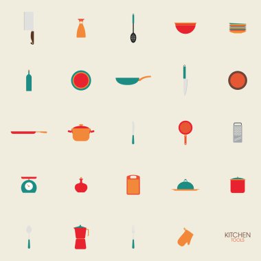 Soyut mutfak aletleri