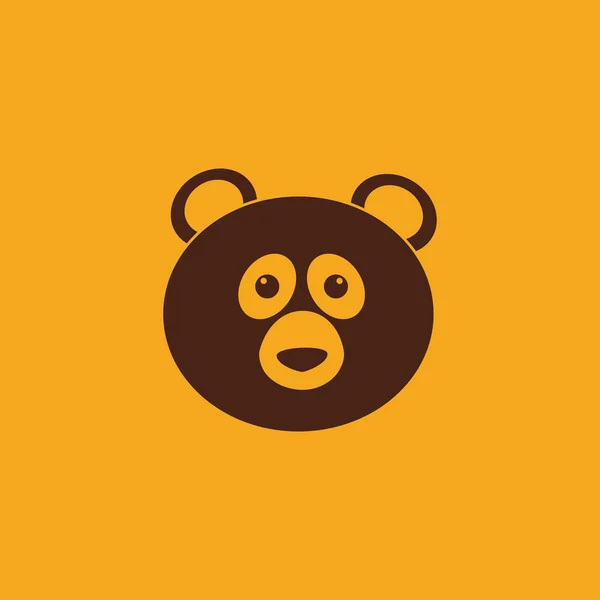 Cute bear Face — Stock Vector