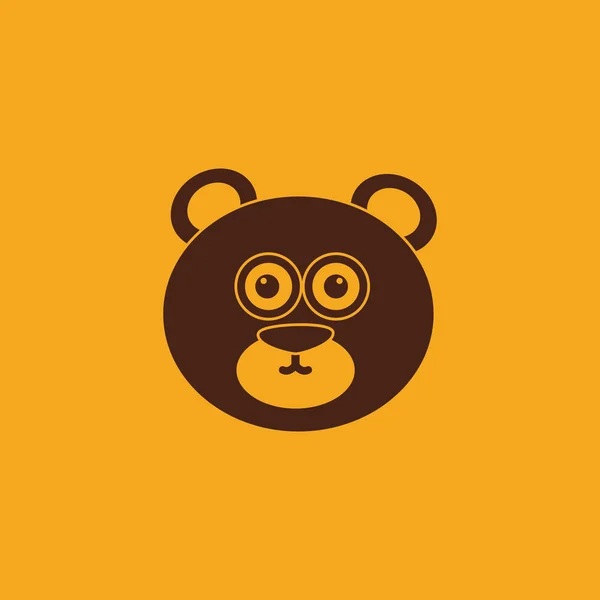 Mignon visage d'ours — Image vectorielle