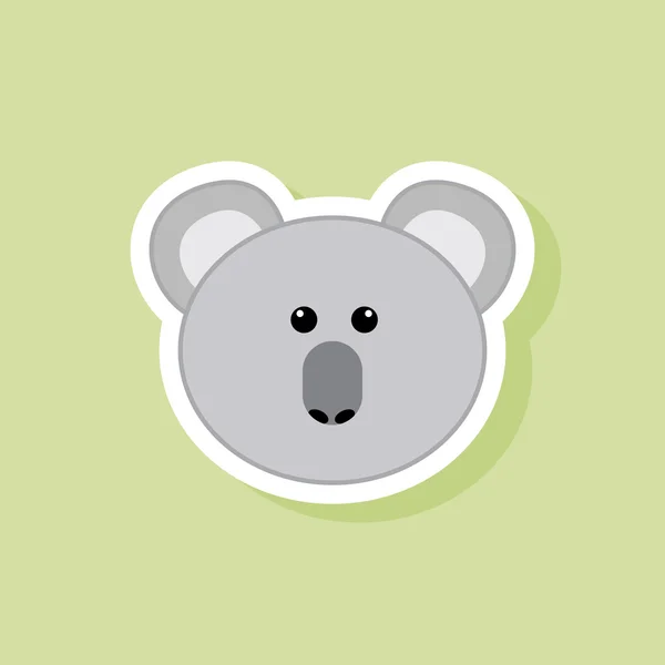 Carino Koala faccia — Vettoriale Stock