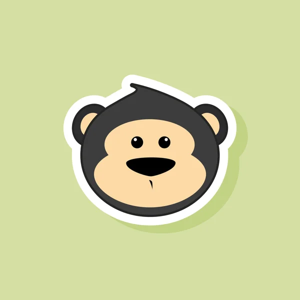 可爱的猴子脸 — 图库矢量图片