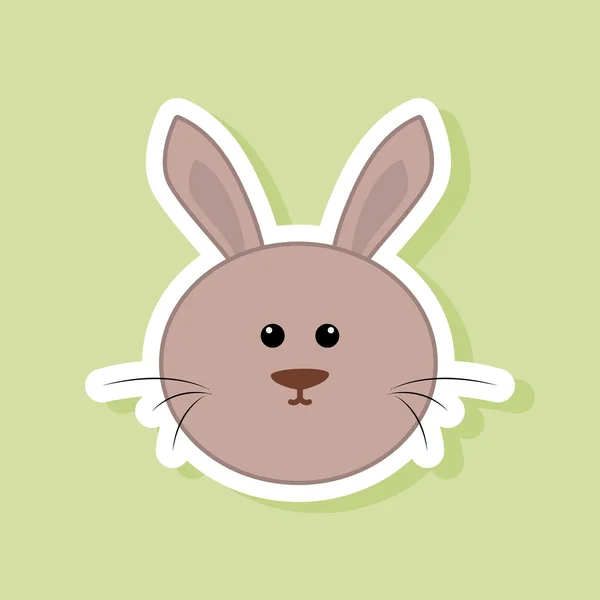 Mignon visage de lapin — Image vectorielle