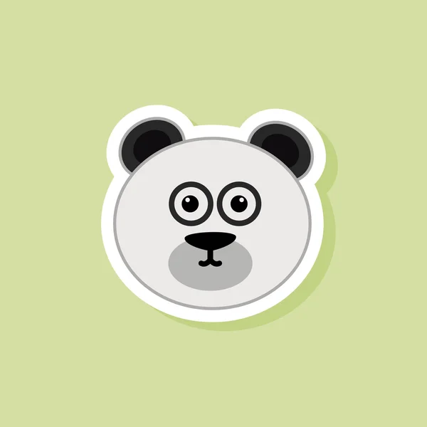 Cute panda gezicht — Stockvector