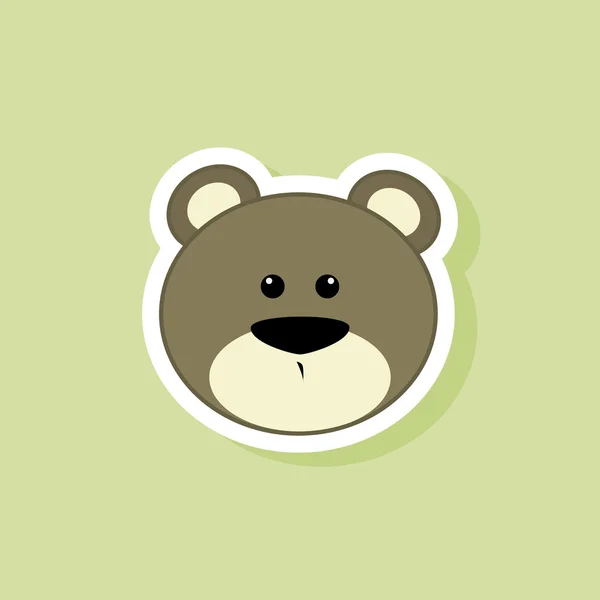 Cute bear Face — Stock Vector