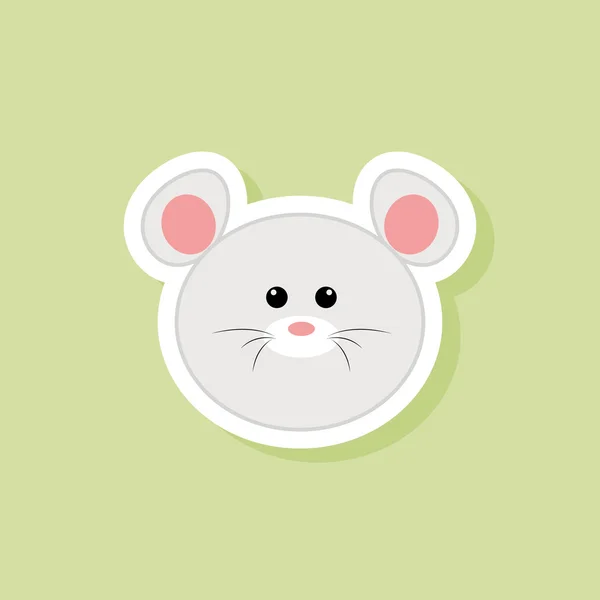 可爱的老鼠脸 — 图库矢量图片