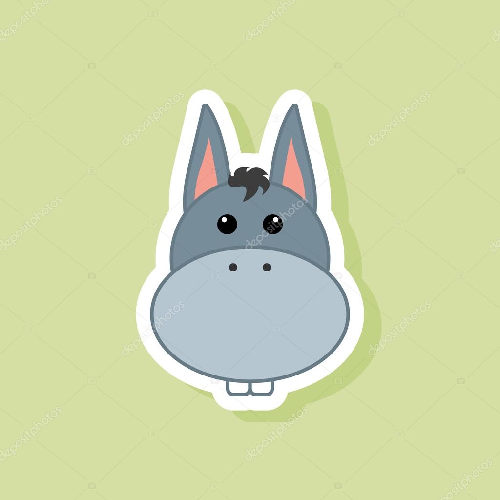 Cute Donkey Face Vector Image By C Davids47 Vector Stock