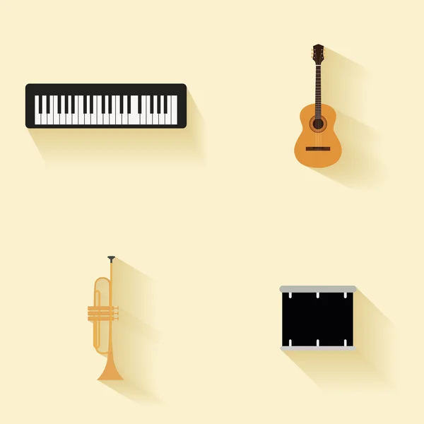 Instruments de musique abstraits — Image vectorielle