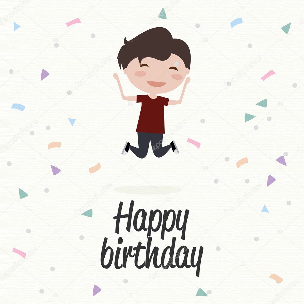 Abstract happy birthday background with some special objects