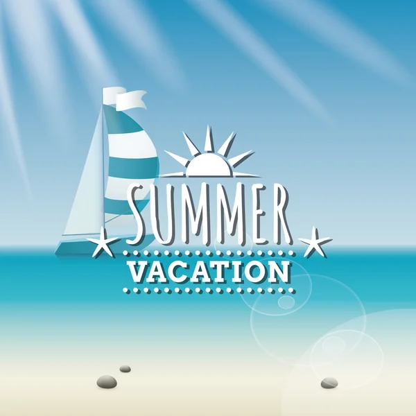 Summer Vacation label — Stock Vector