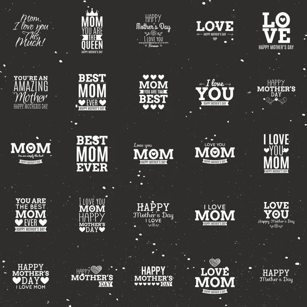 Étiquettes fête des mères — Image vectorielle