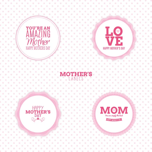 Ετικέτες γιορτή μητέρας — Διανυσματικό Αρχείο