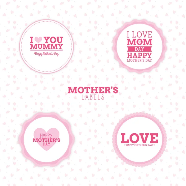 Mother Day labels — Stock Vector