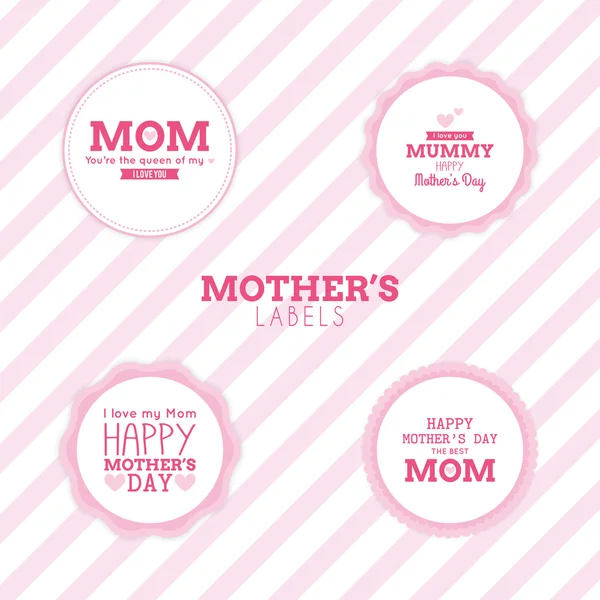 Mother Day labels — Stock Vector