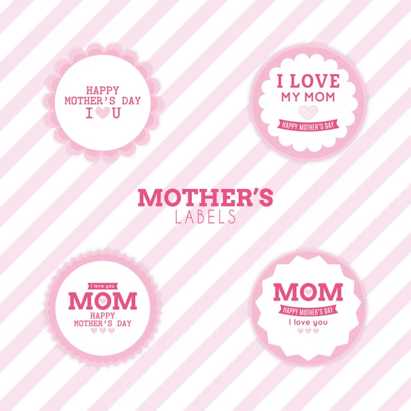 Mother Day labels — Stock Vector